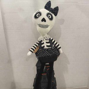 Adorable Spooky Skeleton Girl Doll Spooky Goth Home Decor Halloween Decor